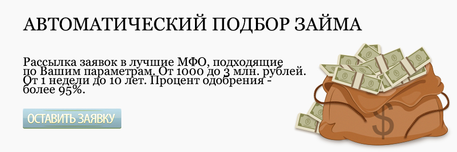 автоматический подбор займа
